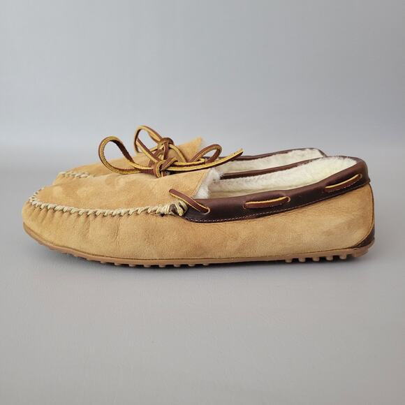 Allen Edmonds Shearling Boat Shoes Slippers Mens Size 10 - Picture 2 of 9